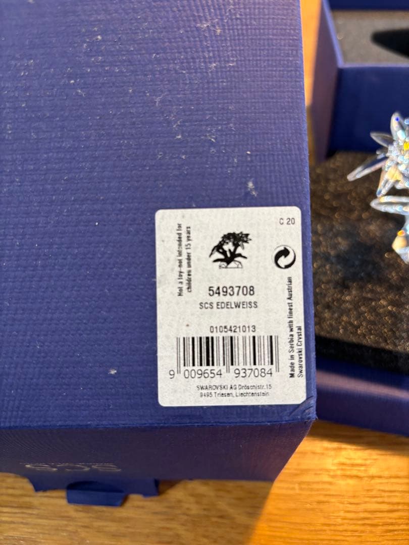 【新品】swarovski スワロフスキー SCS エーデルワイス