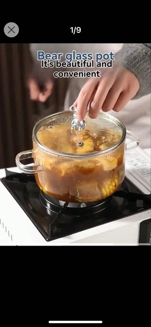 ❗️手書き　ガラスのお鍋