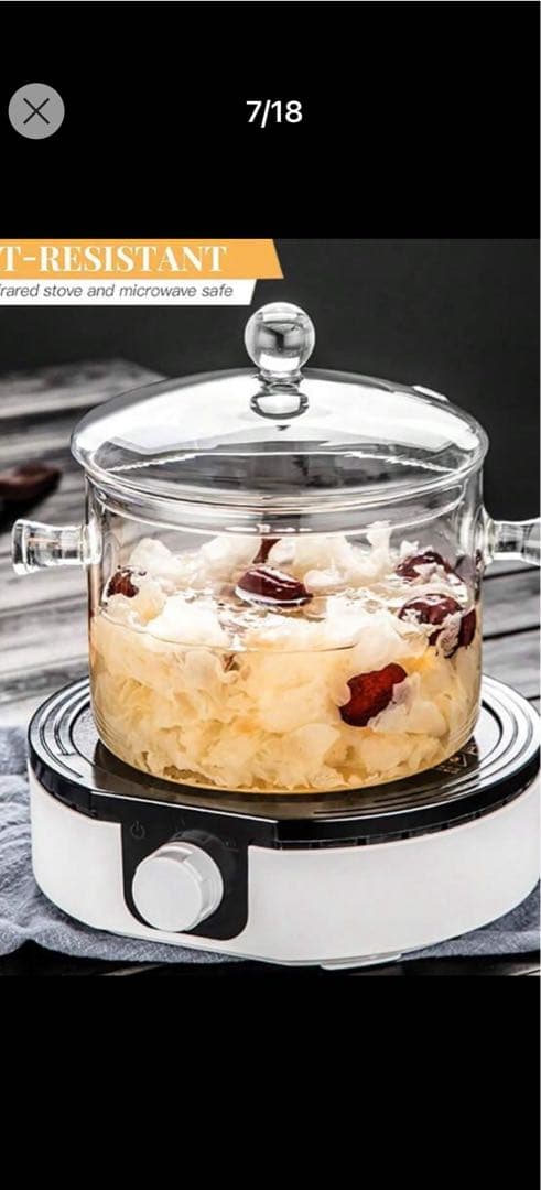 ❗️手書き　ガラスのお鍋