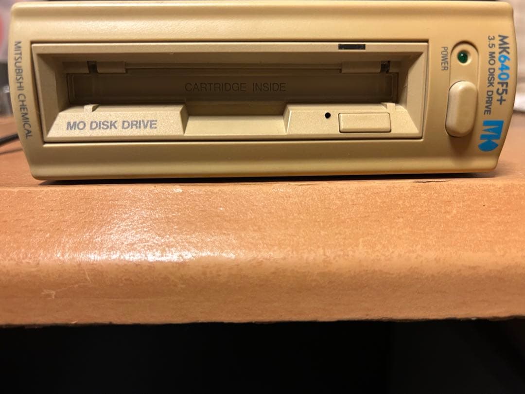 【動作品】三菱化学MOドライブ MK640F5 SCSI電源ケーブル　ディスク付