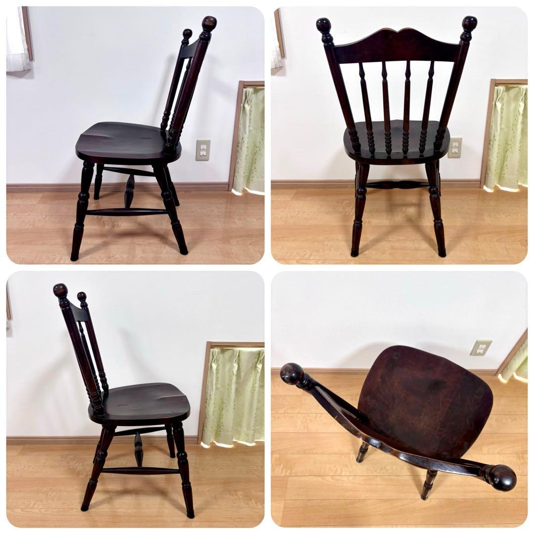 北海道民芸家具 ウィンザーチェア ダイニングチェア 木製チェア 2脚セット