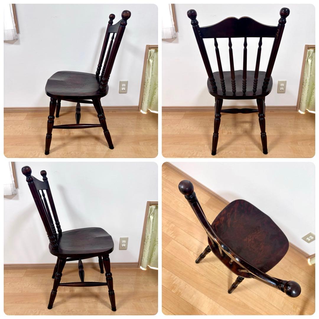 北海道民芸家具 ウィンザーチェア ダイニングチェア 木製チェア 2脚セット