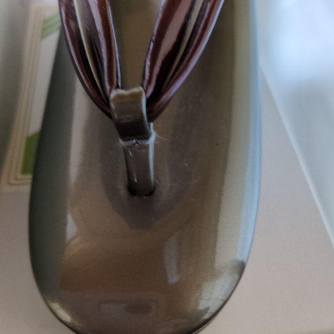 牛革　エナメル　手造り伝統的な和風デザイン 草履 サイズ7 （24cm） 新品