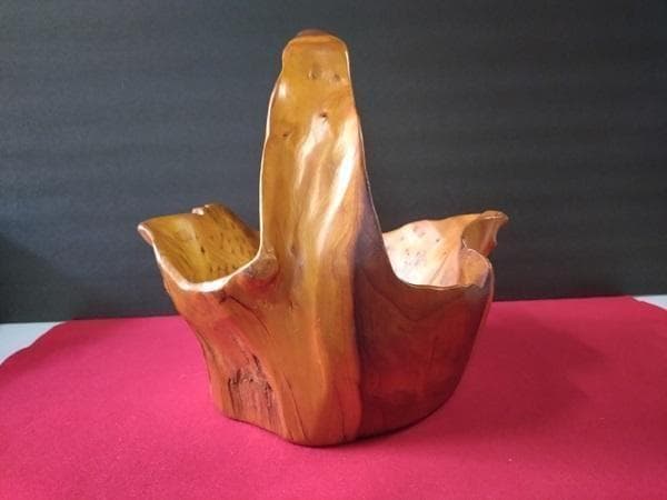 Y 長期保管 天然木 屋久杉？ バスケット アンティーク インテリア カゴ