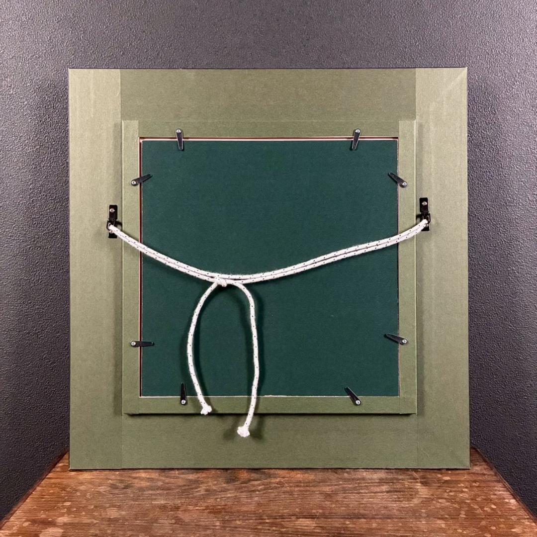 美品 魚谷洋「宙」キャンバスに油彩画 一枚の絵取扱 直筆サイン入 お洒落な額装