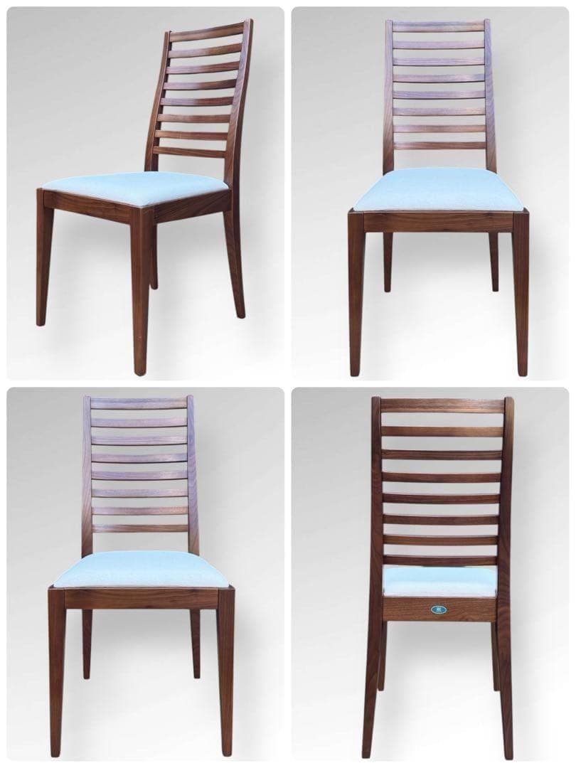 ①【美品】秋田木工 IDC大塚家具 ダイニングチェア ラダーバック 曲げ木 ２脚