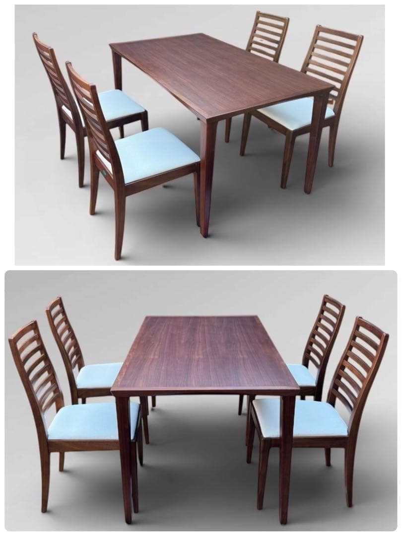 ①【美品】秋田木工 IDC大塚家具 ダイニングチェア ラダーバック 曲げ木 ２脚