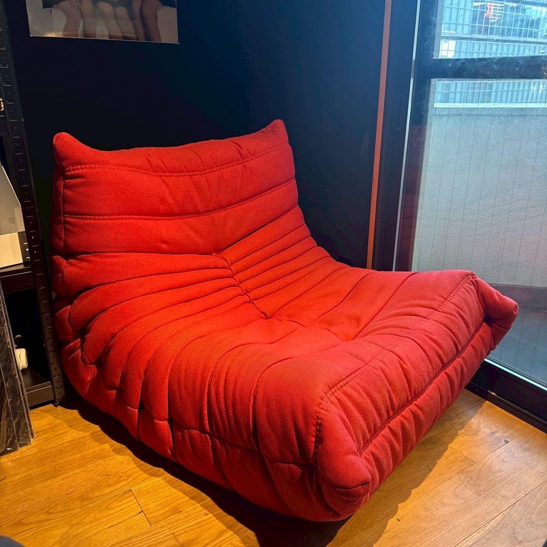 【限定値下げ】ligne roset トーゴ レッド 1P / リーンロゼ