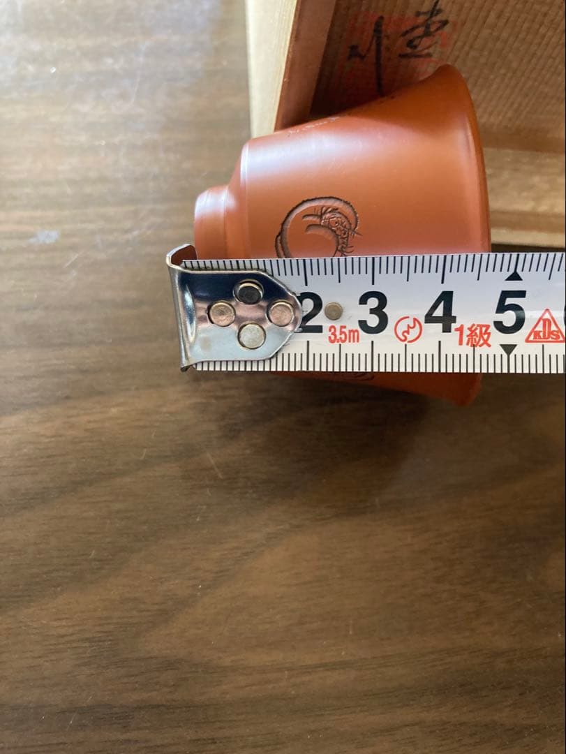 常滑焼 朱泥 茶器　鯉江廣 玲光 彫刻細工　達磨　茶器セット