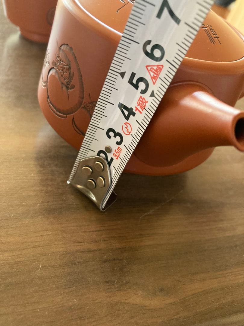 常滑焼 朱泥 茶器　鯉江廣 玲光 彫刻細工　達磨　茶器セット