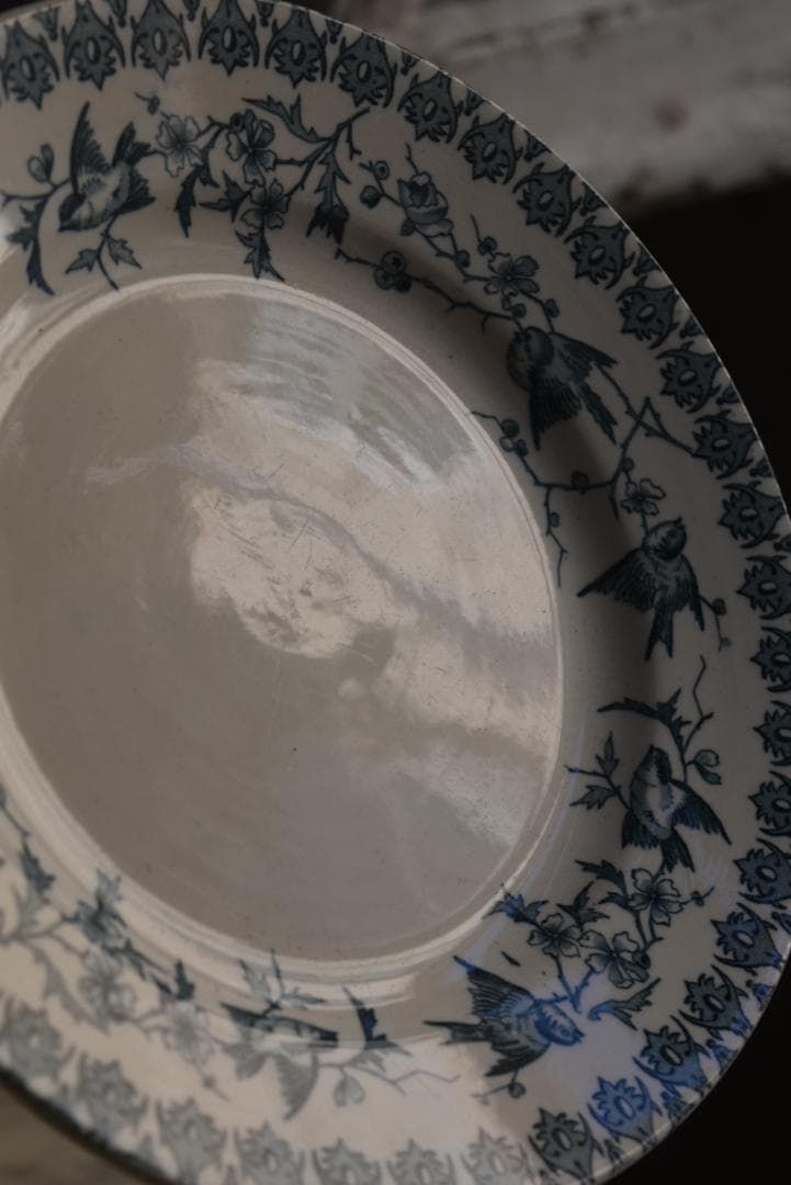 美品 choisy-le-roi ショワジー　小鳥のデザート皿　アンティーク