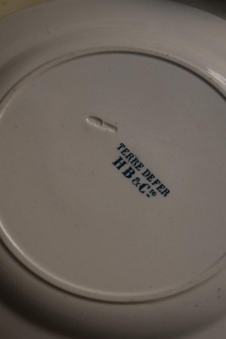 美品 choisy-le-roi ショワジー　小鳥のデザート皿　アンティーク