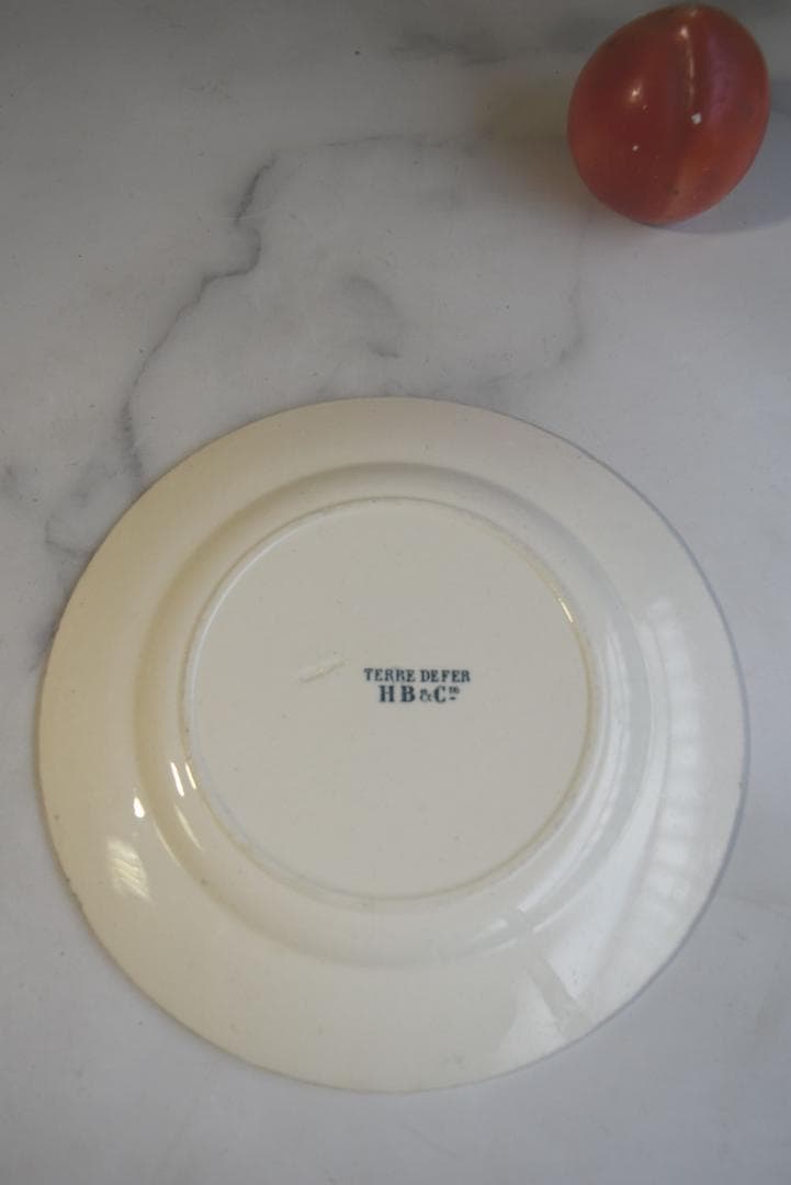 美品 choisy-le-roi ショワジー　小鳥のデザート皿　アンティーク