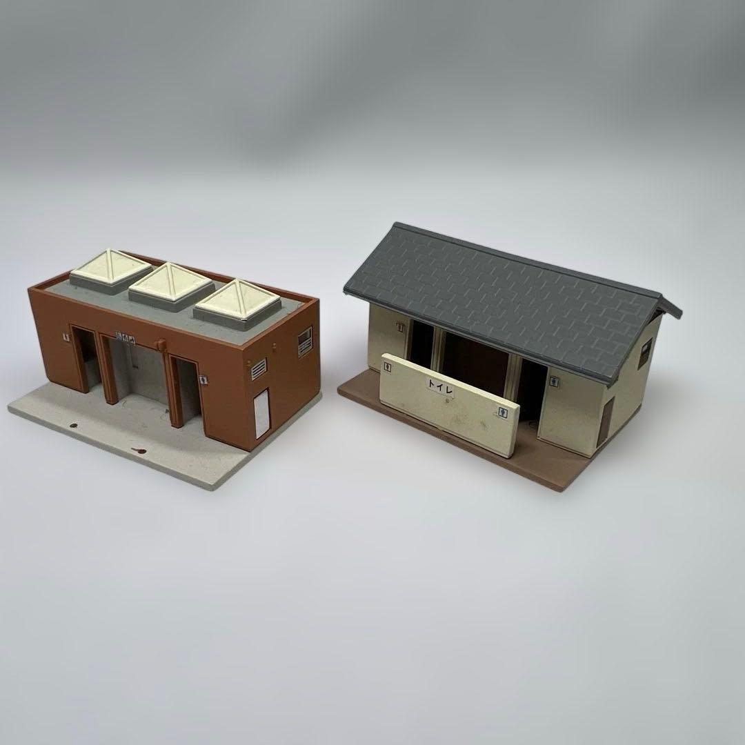 Nゲージ　鉄道模型　ジオタウン　跨線橋　商店　民家　住宅　トイレ　車　等々19点