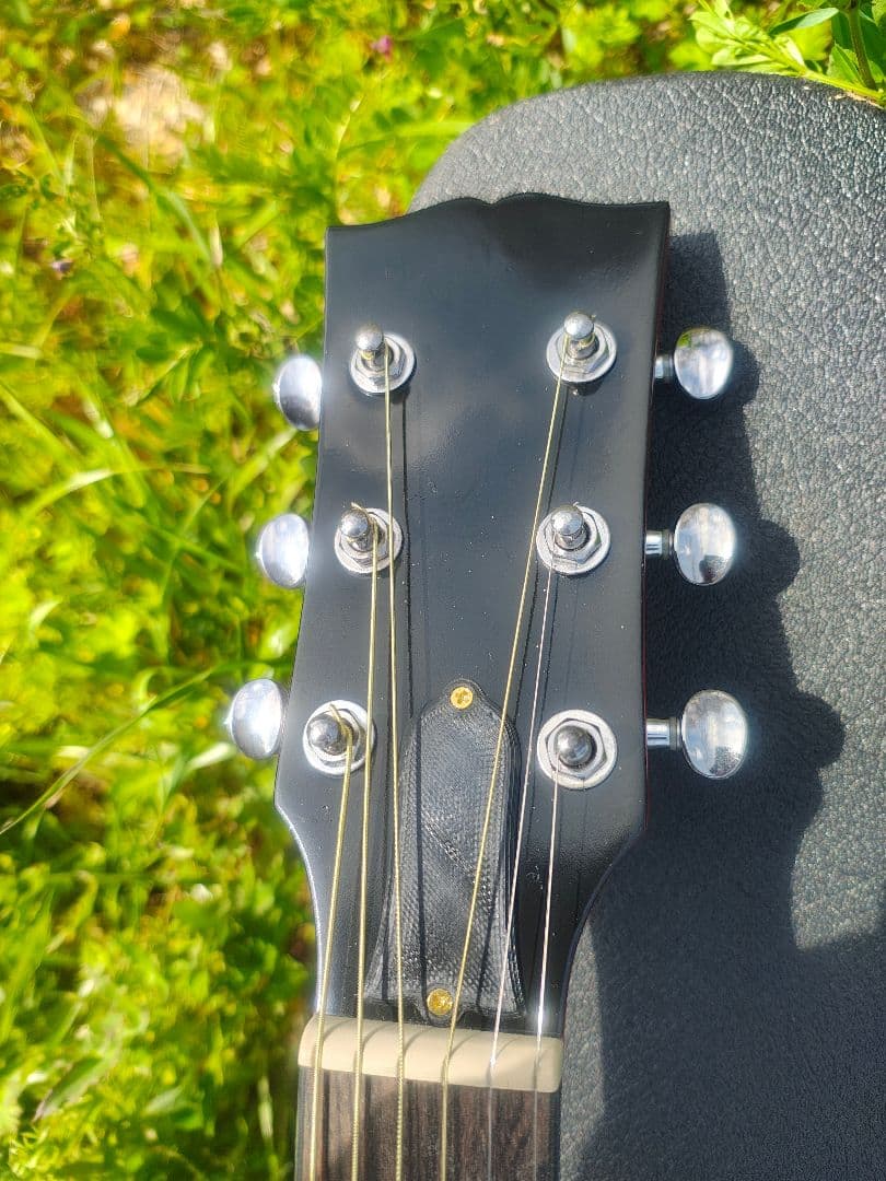 超美品 ノーブランド 真っ赤なJ45スタイル コンタクトPU付エレアコ HC付