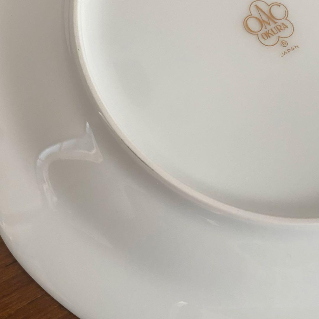 大倉陶園 ゴールドライン 14cm プチケーキ皿 銘々皿 5枚セット