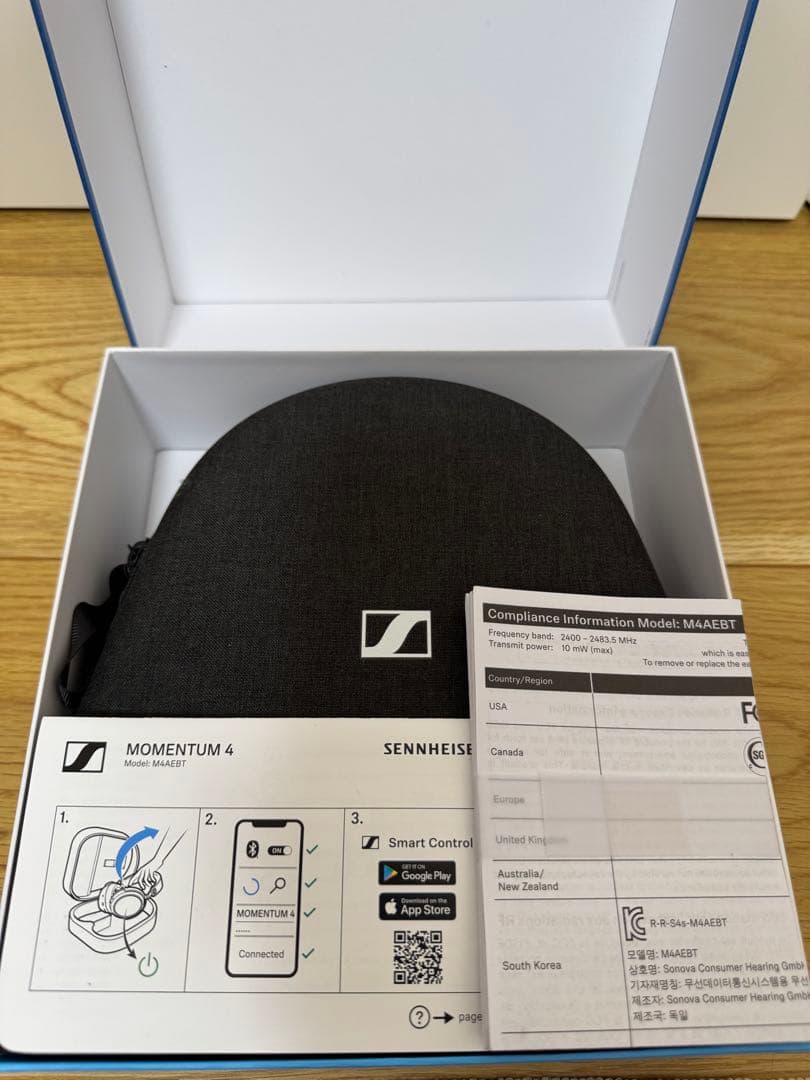 ゼンハイザーワイヤレスヘッドホン MOMENTUM 4 Wireless（箱付）