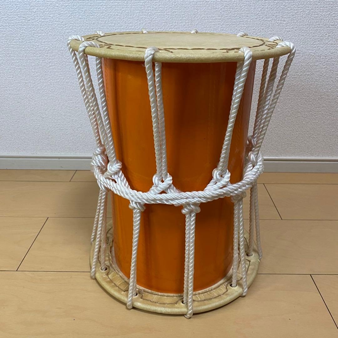 ≪美品≫かつぎ桶太鼓 鼓面27cm 高さ33cm 軽量(初心者～中級者)