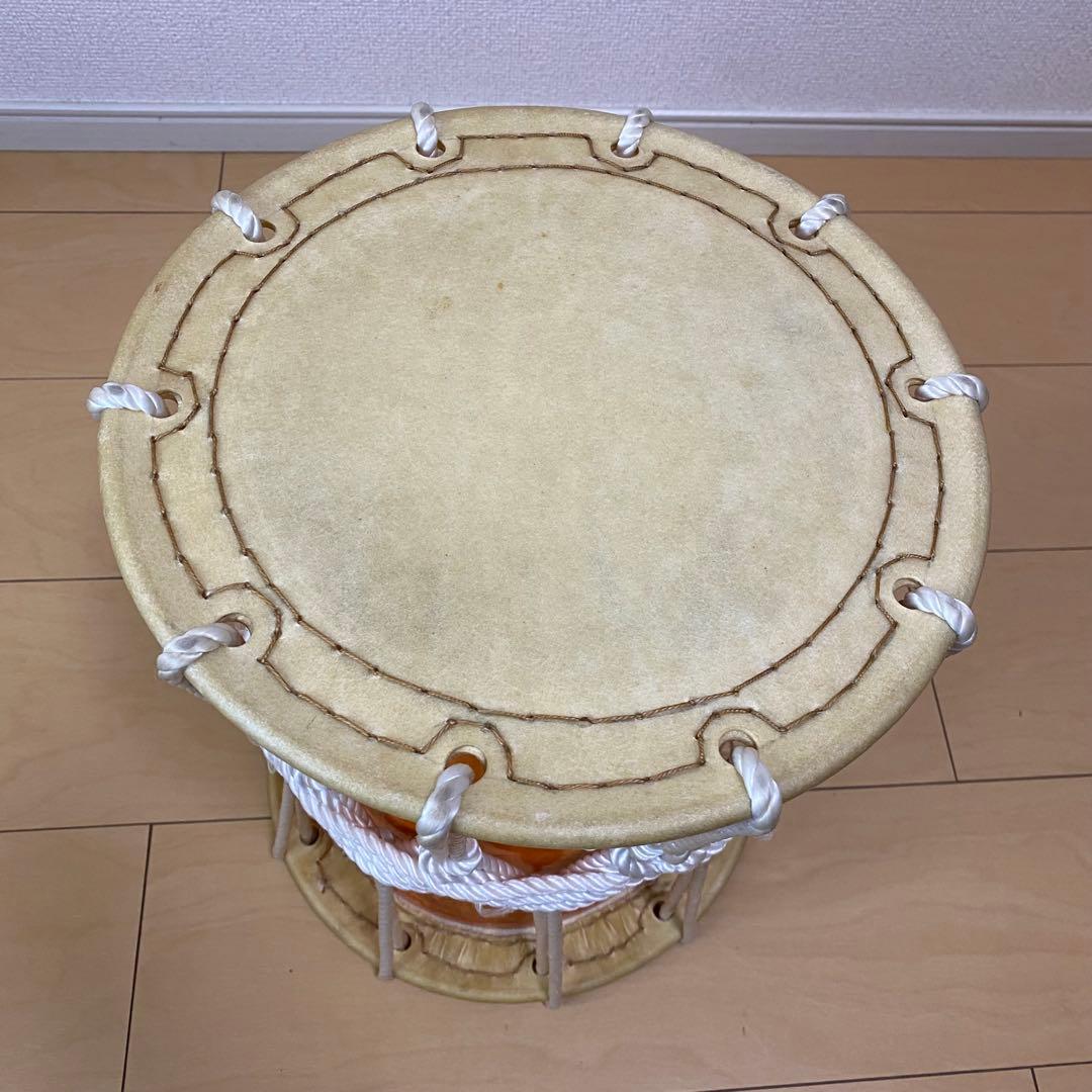 ≪美品≫かつぎ桶太鼓 鼓面27cm 高さ33cm 軽量(初心者～中級者)