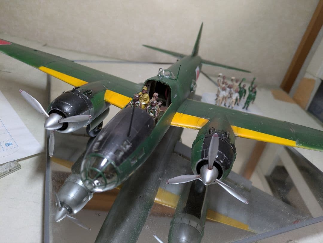 プロペラ回ります。タミヤ1/48完成品『一式陸攻11型』山本長官搭乗機