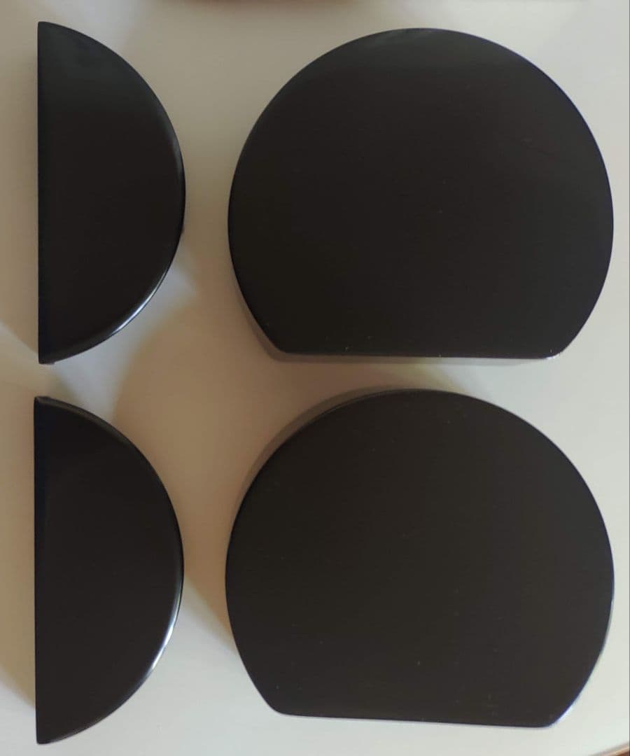 輪島塗　蒔絵付　半月弁当箱　2客セット