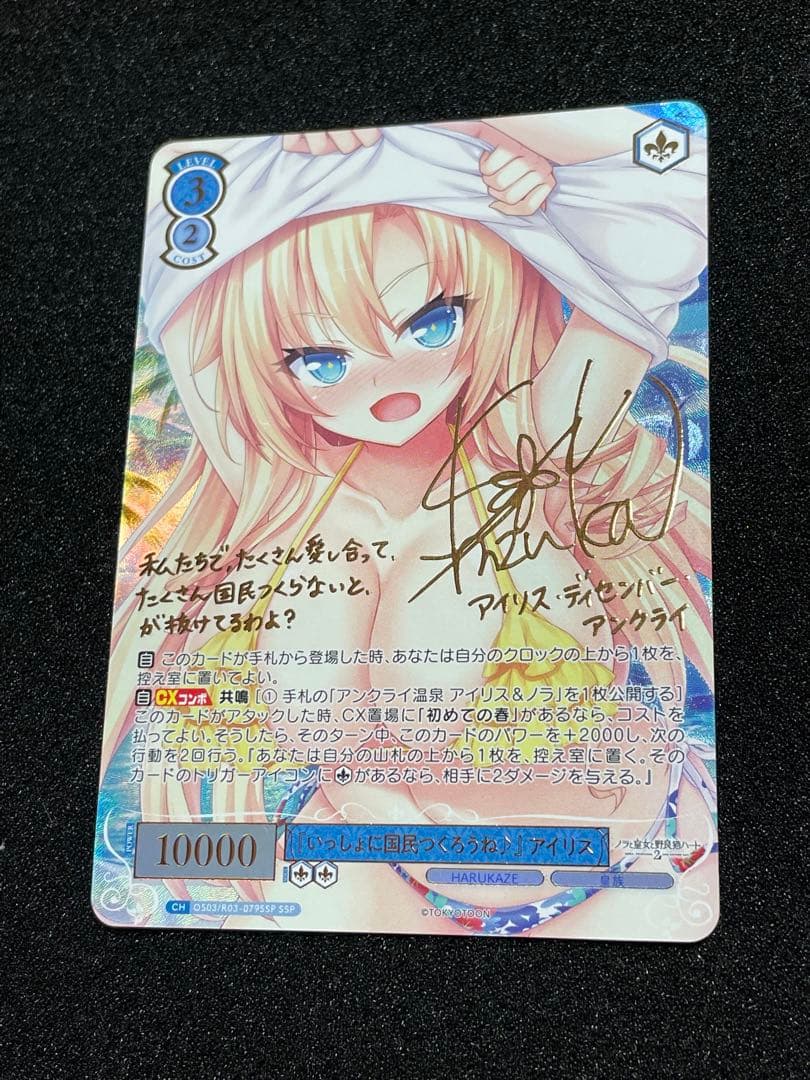 『いっしょに国民つくろうね♪』 アイリス SSP サイン　HARUKAZE