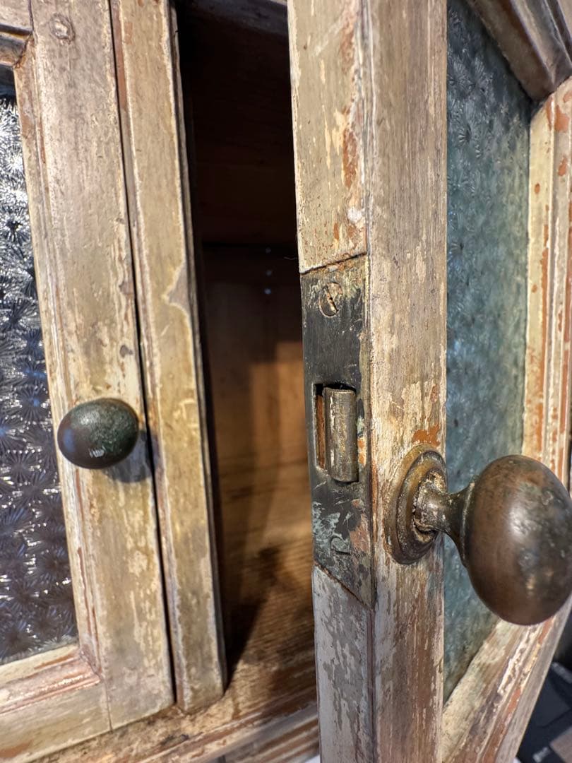 フランス　アンティーク　ウォールキャビネット　ヴィンテージ　ブロカント　シェルフ