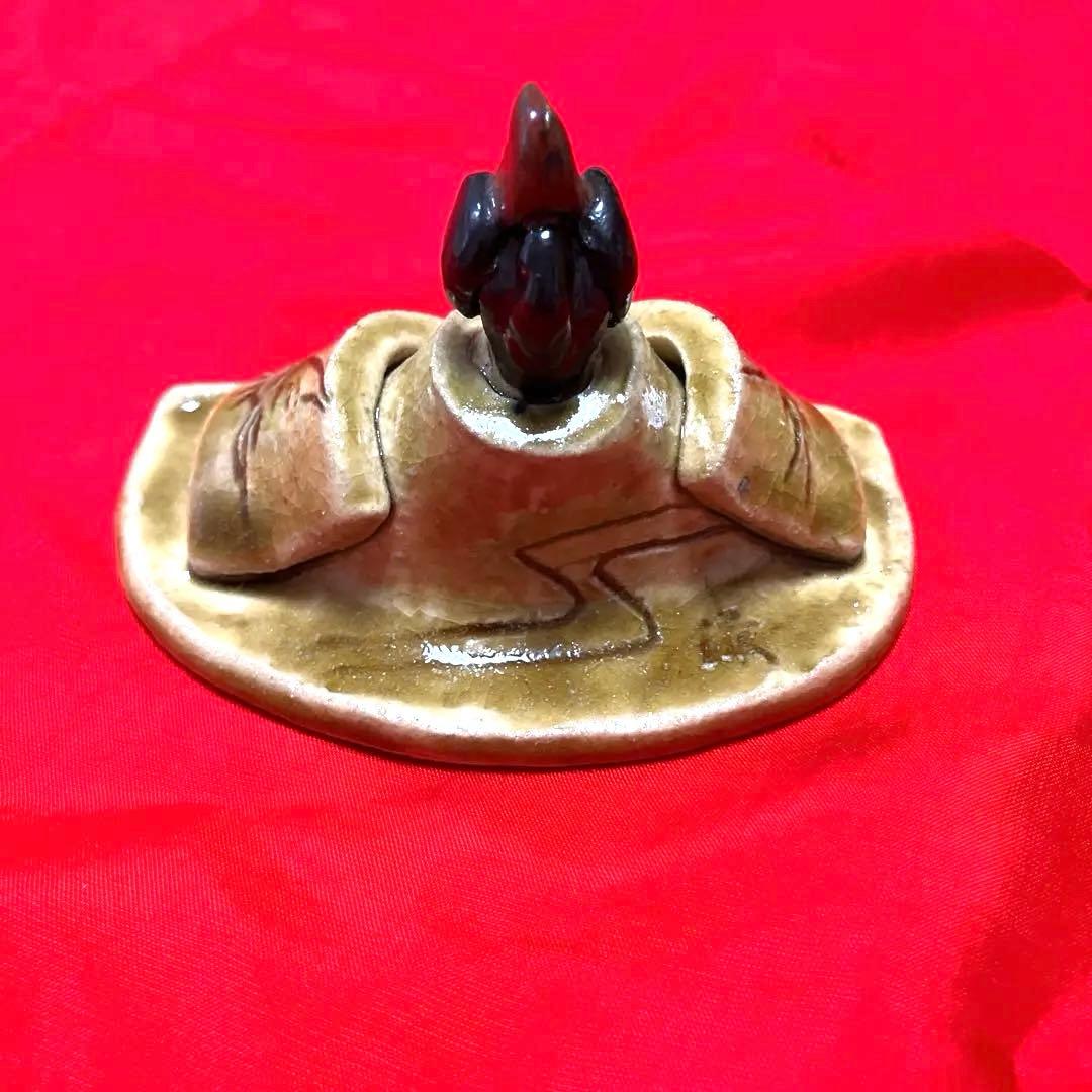 【作家物】倉見滋子作黄瀬戸雛　雛人形 陶器雛 ひな祭り親王飾り