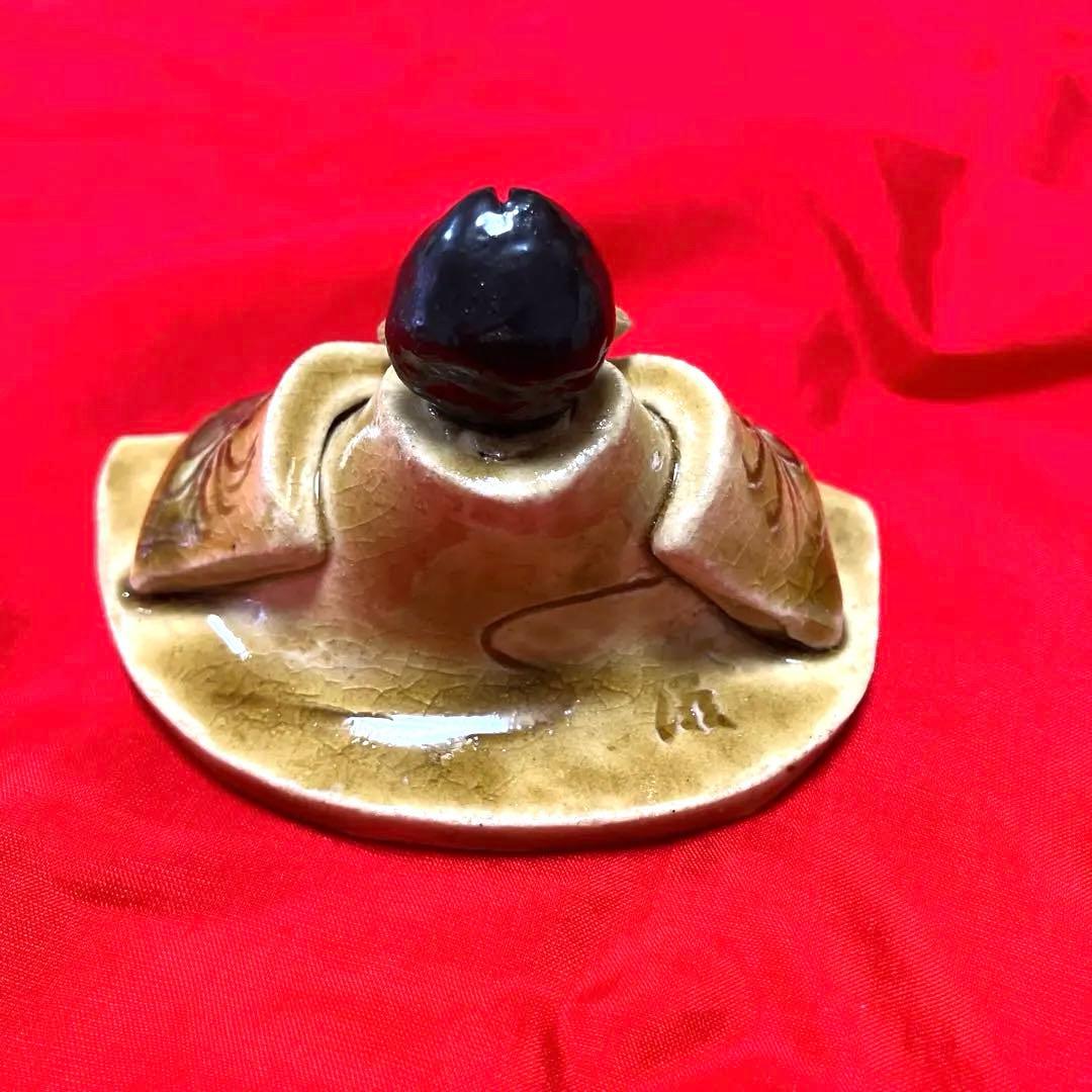 【作家物】倉見滋子作黄瀬戸雛　雛人形 陶器雛 ひな祭り親王飾り
