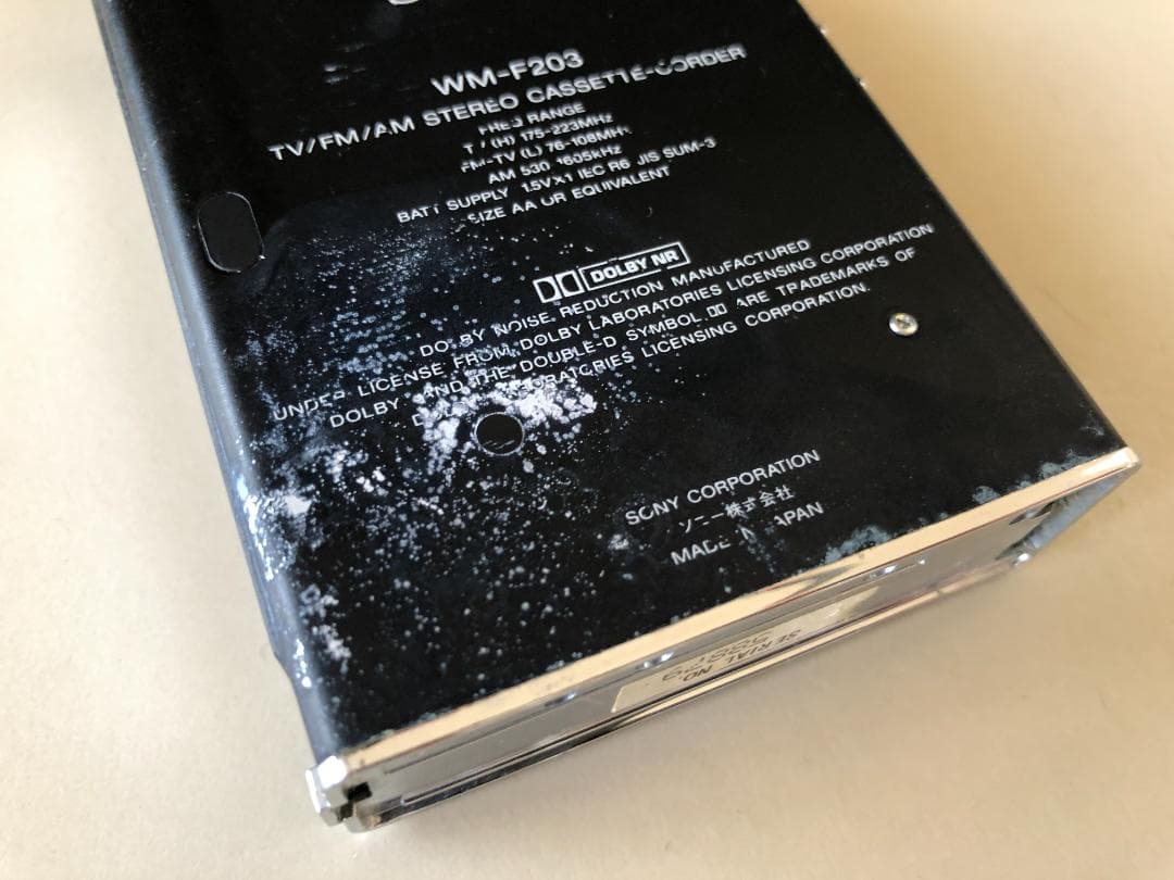 ソニーSONY ウォークマン WM-F203 ブラック(ジャンク)