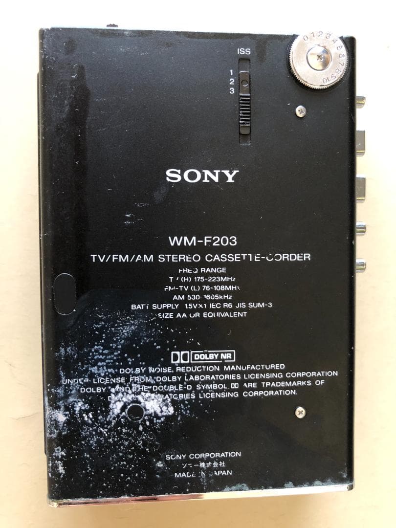 ソニーSONY ウォークマン WM-F203 ブラック(ジャンク)