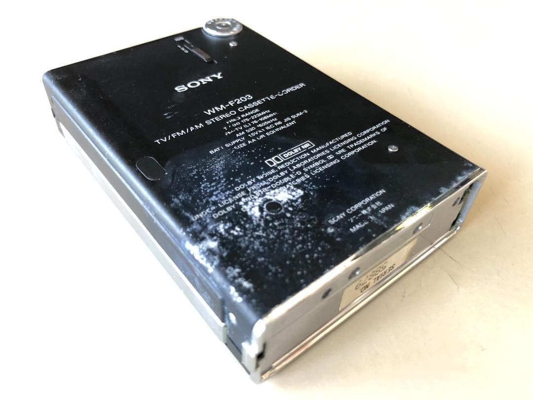ソニーSONY ウォークマン WM-F203 ブラック(ジャンク)