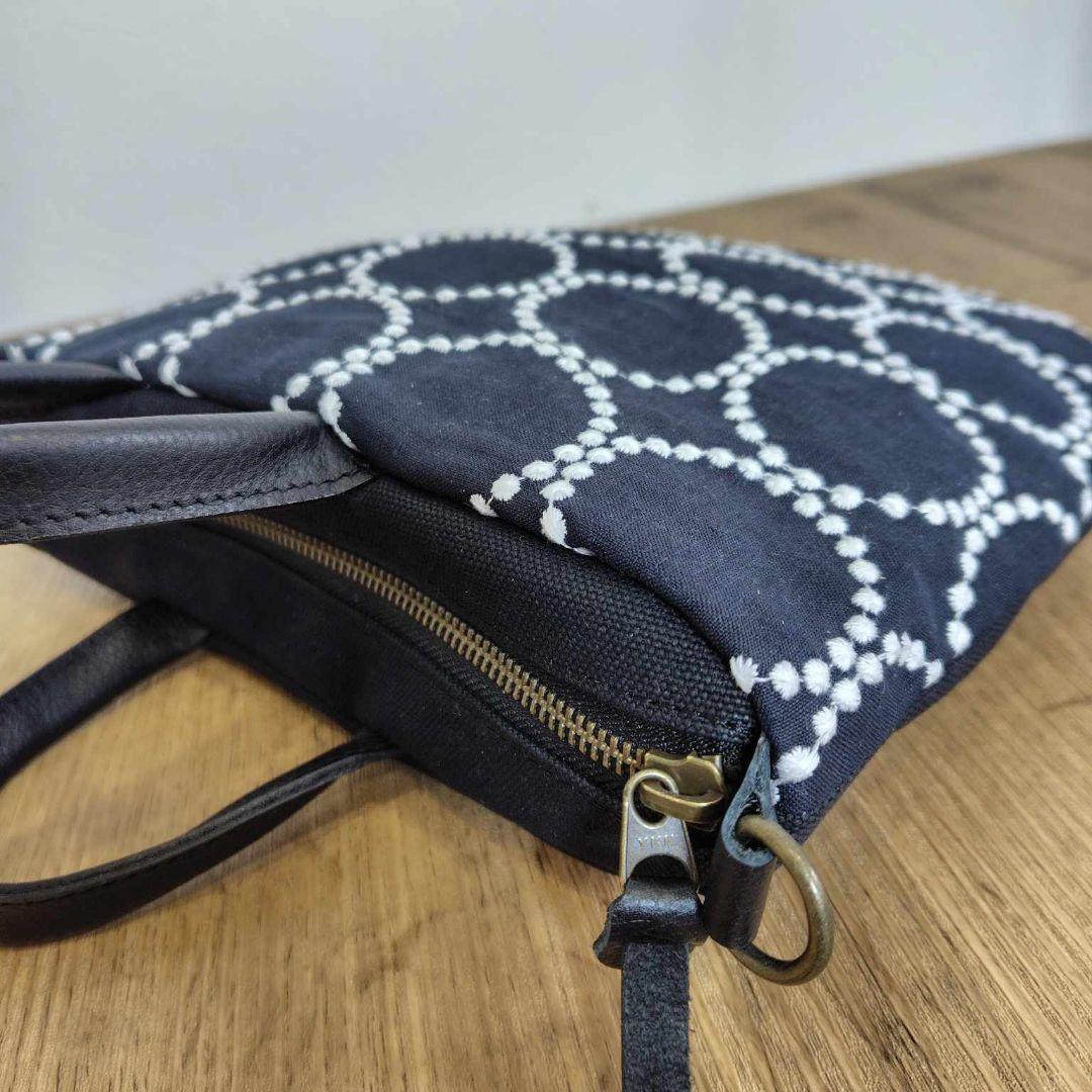 ミナペルホネン/tambourineタンバリンネイビー×白/ロングミニラウンドシ