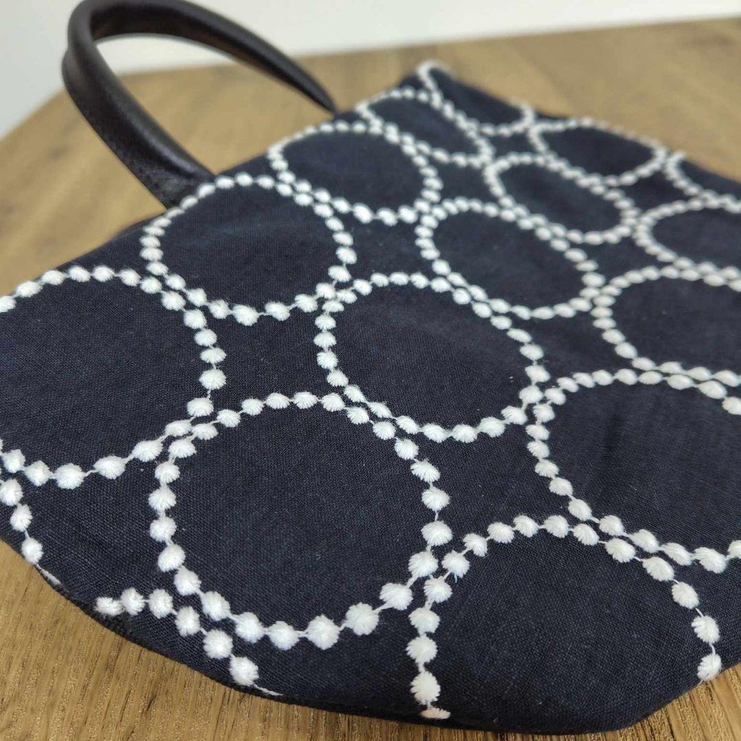 ミナペルホネン/tambourineタンバリンネイビー×白/ロングミニラウンドシ