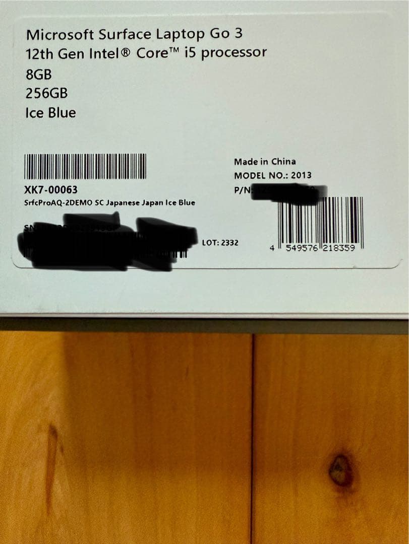 Windowsノート本体 Microsoft Surface Laptop Go 3 XK7-00063