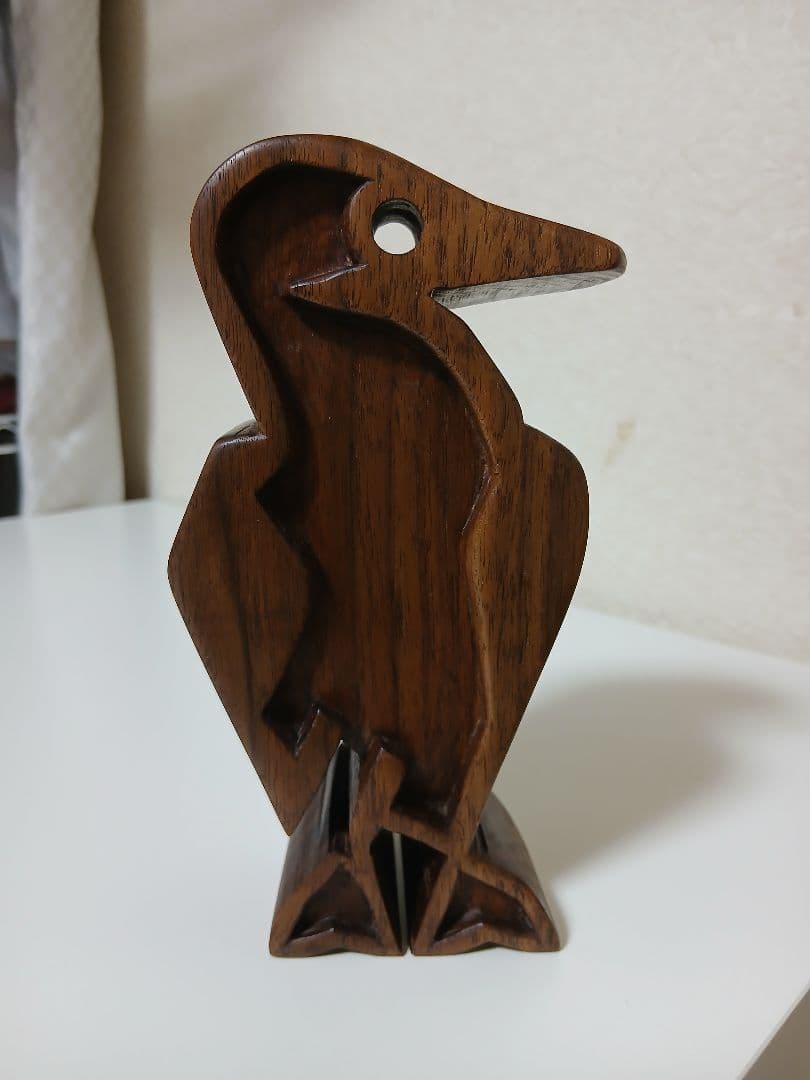 チャムスでおなじみ！「カツオドリ」ウォールナット(高級クルミ)材　削り出し！！
