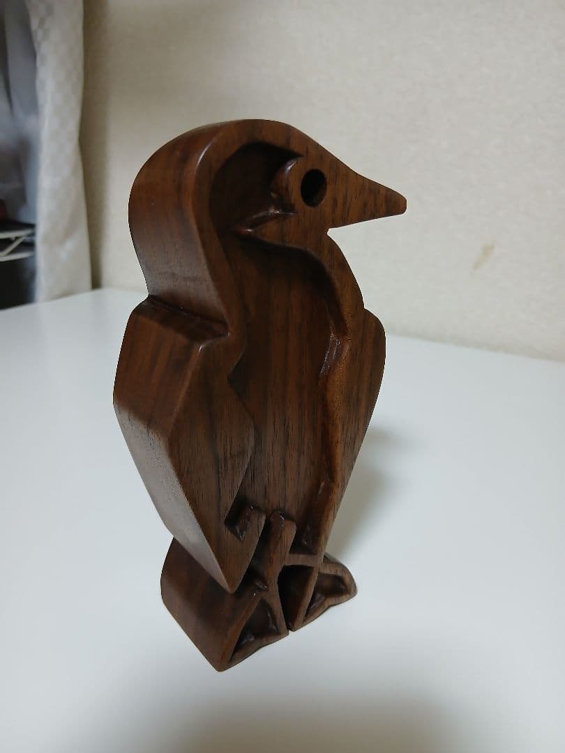 チャムスでおなじみ！「カツオドリ」ウォールナット(高級クルミ)材　削り出し！！