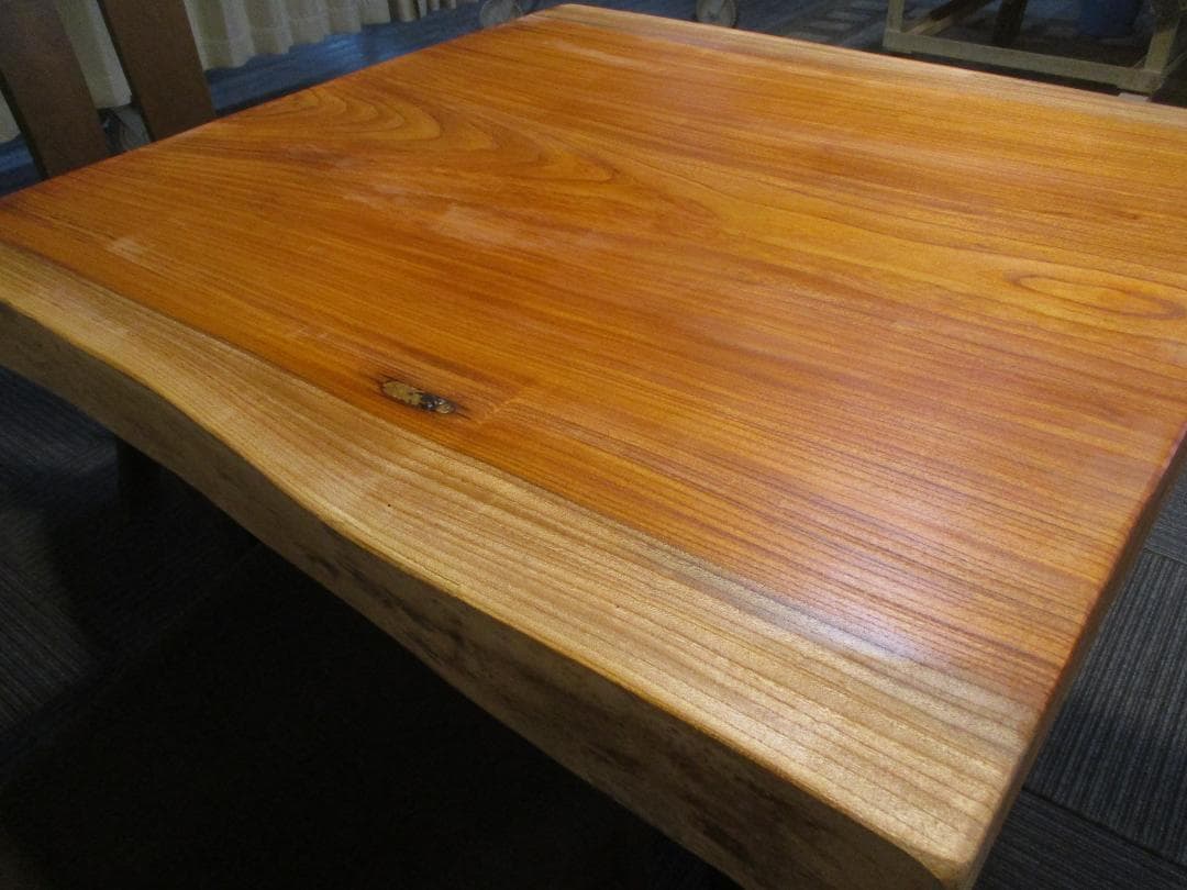 ＃1577■　欅　ケヤキ　一枚板　テーブル　ローテーブル　座卓　デスク　天板