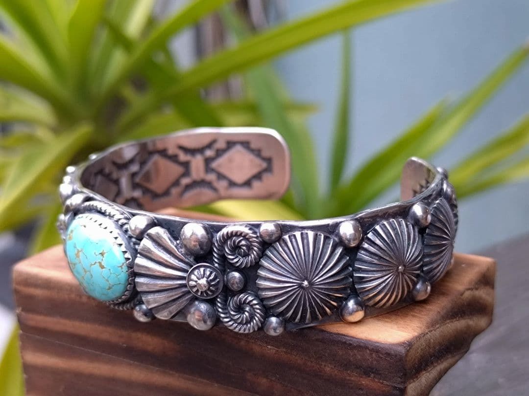 インディアンジュエリー、ターコイズバングル、デルバートゴードン