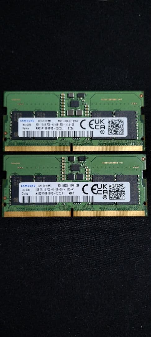 samsung ddr5 4800 8gb 2枚セット