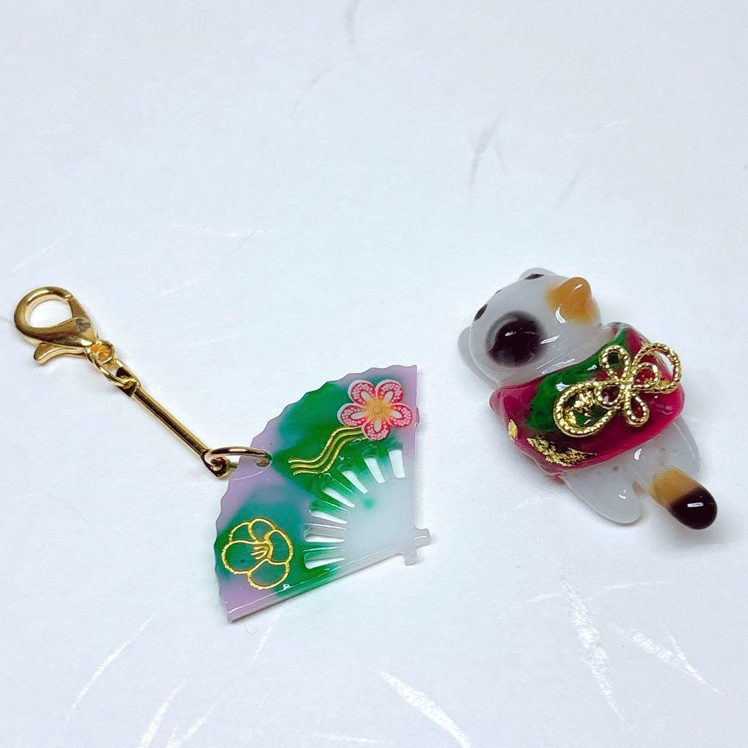 ★123 お正月にゃんこチャームセット