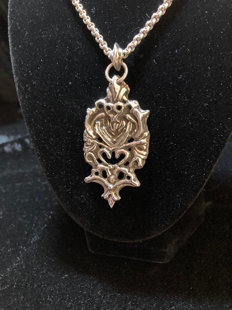 BIGフローラルPendant チェーン付き Silver925