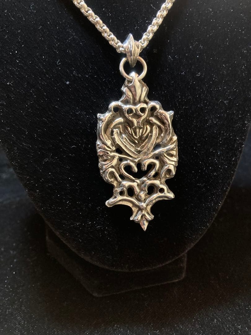 BIGフローラルPendant チェーン付き Silver925
