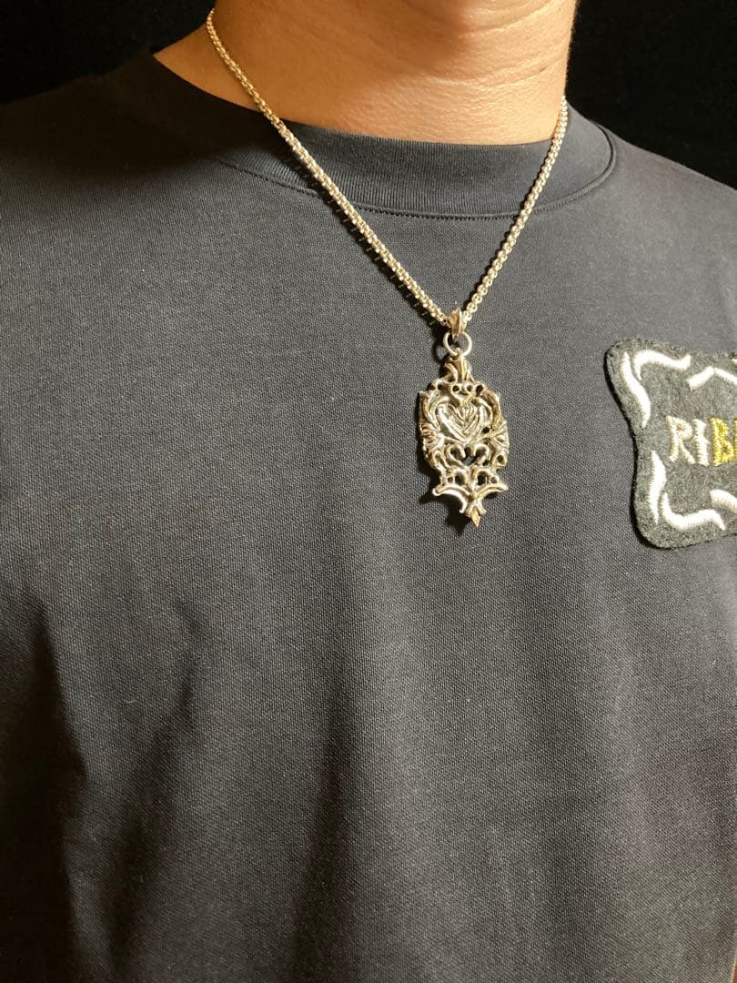 BIGフローラルPendant チェーン付き Silver925