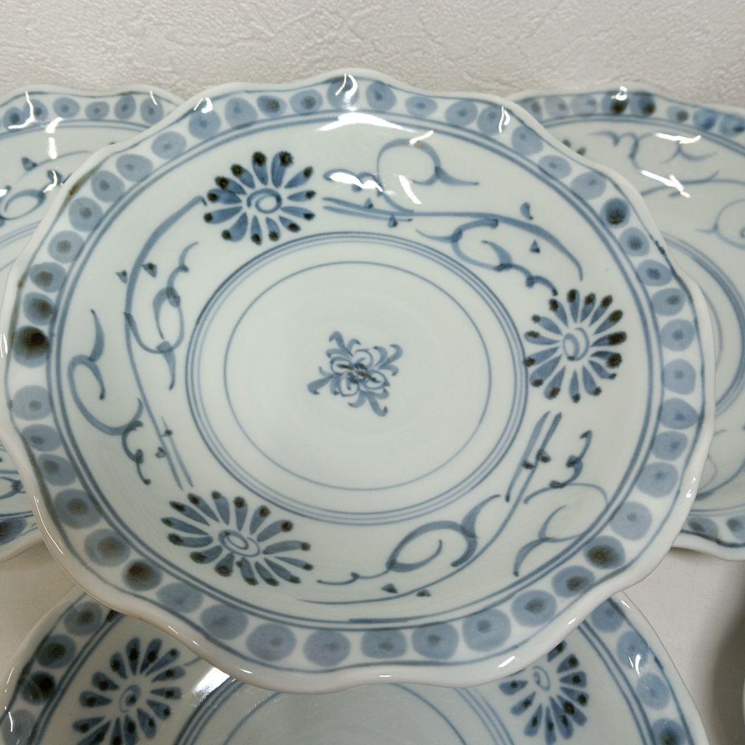 有田焼 予山窯 安南唐草 煮物皿 深皿 多用鉢　　 5枚セット