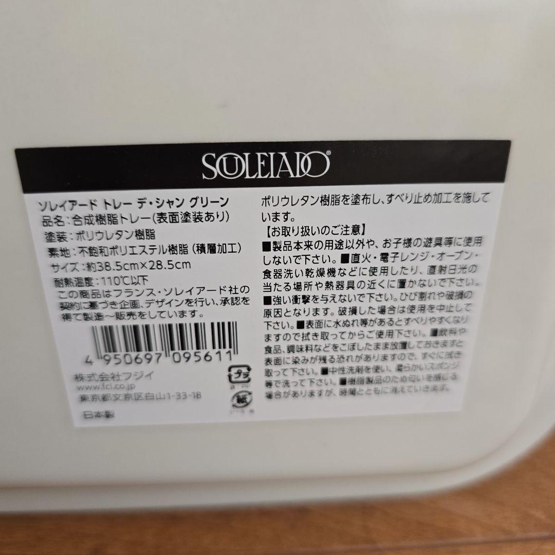 レンジトレー ソレイアード デシャン グリーン 大小 2サイズ トレイ 日本製