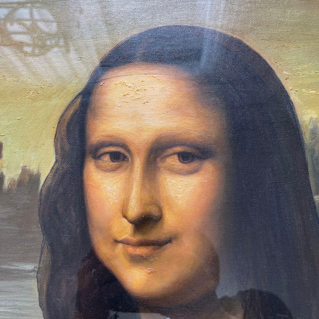 モナリザの模写油絵と額縁