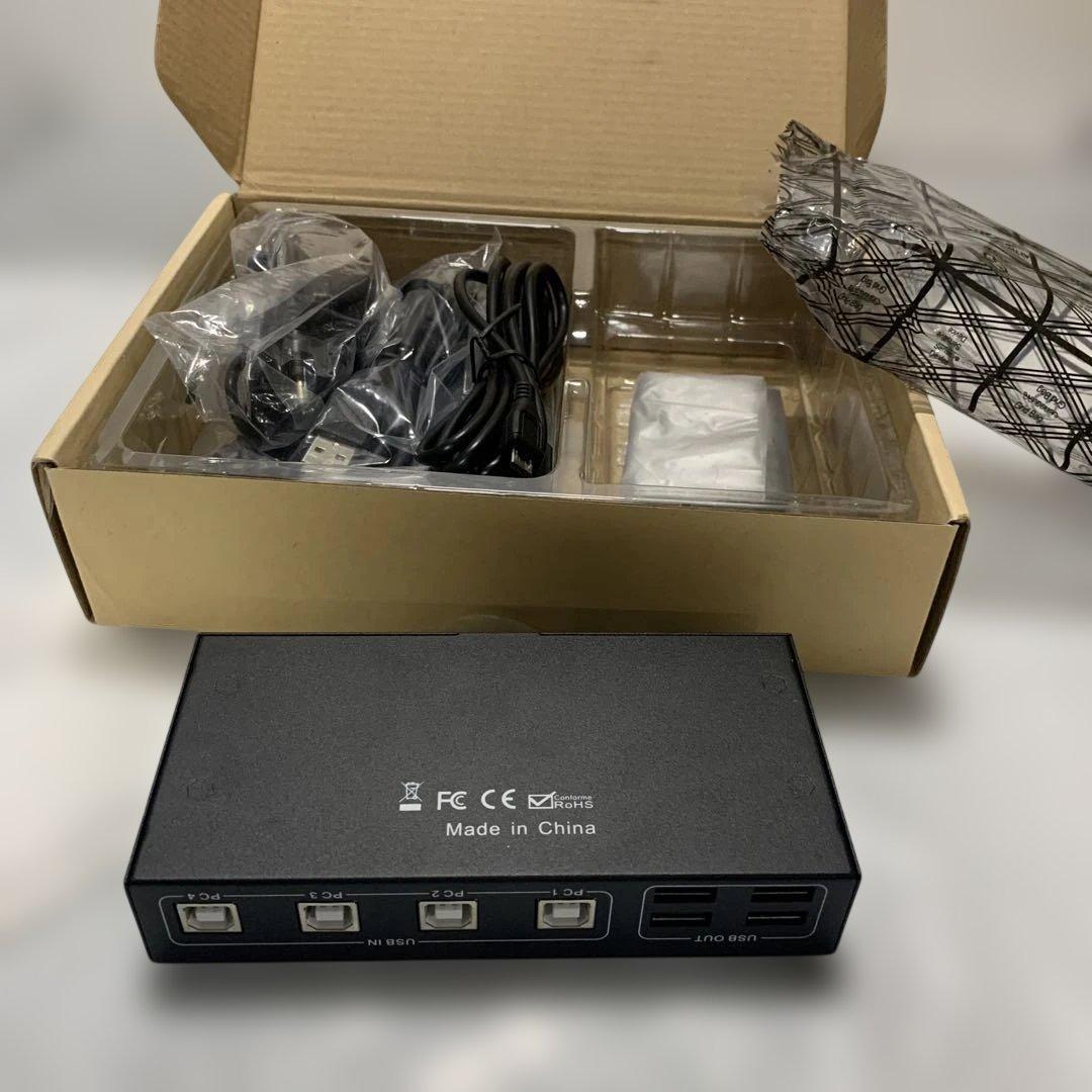 4ポートデュアルモニター kvmスイッチ Displayport 4K 60Hz