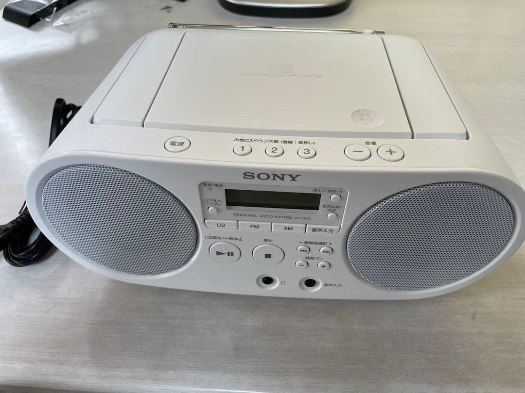 Sony CDラジオ　ZS-S40 ホワイト