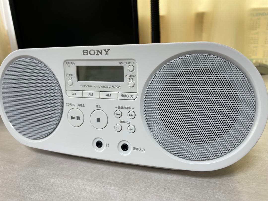 Sony CDラジオ　ZS-S40 ホワイト